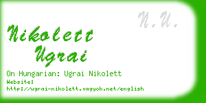 nikolett ugrai business card